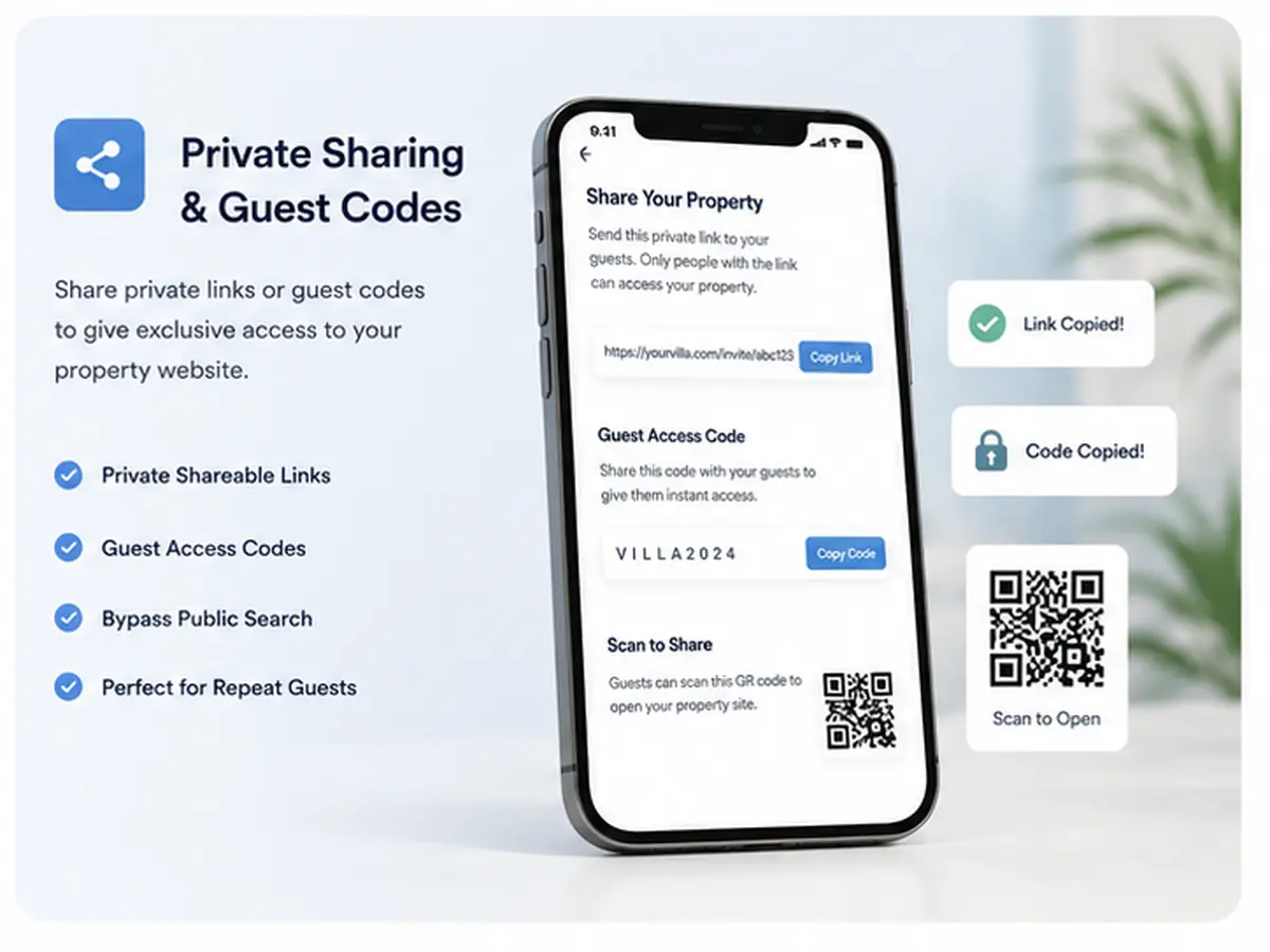 Private Sharing & Guest Codes