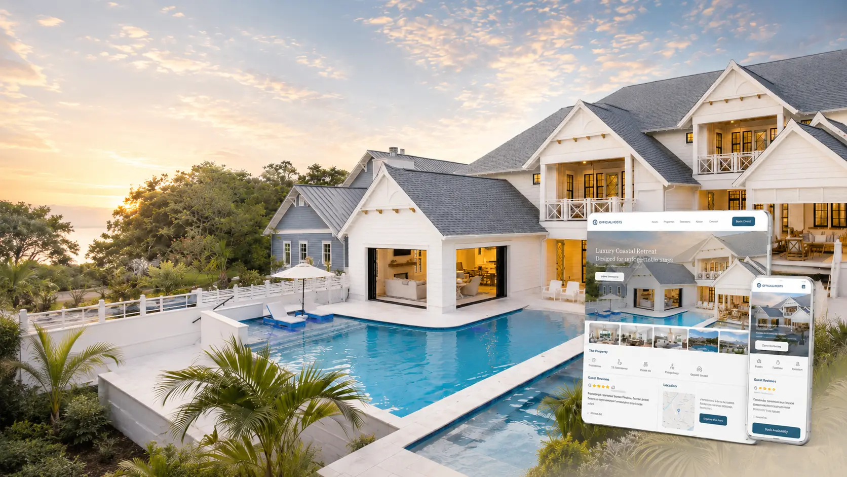 Direct-booking property website with Book Now and live pricing